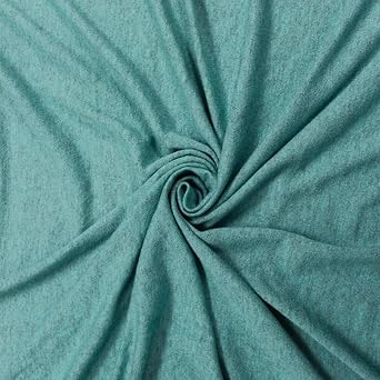 Texco Inc 60" Wide Crepe Viscose Spandex Fabric by The Yard, 220 GSM, Medium-Weight, 2-Way Stretch for Dresses, Skirts, Pants, Tops, Costumes & DIY Sewing Projects, Aqua Chambray 3 Yards