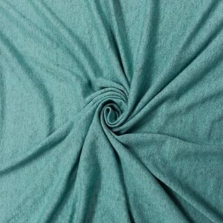 Texco Inc 60" Wide Crepe Viscose Spandex Fabric by The Yard, 220 GSM, Medium-Weight, 2-Way Stretch for Dresses, Skirts, Pants, Tops, Costumes & DIY Sewing Projects, Aqua Chambray 3 Yards