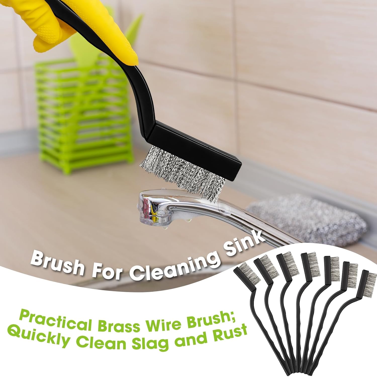 90 Pcs Mini Wire Brushes Set Brush Curved Handle Wire Brush for Cleaning Metal Scrub Masonry for Cleaning Welding Slag and Rust Tool(Stainless Steel Wire)