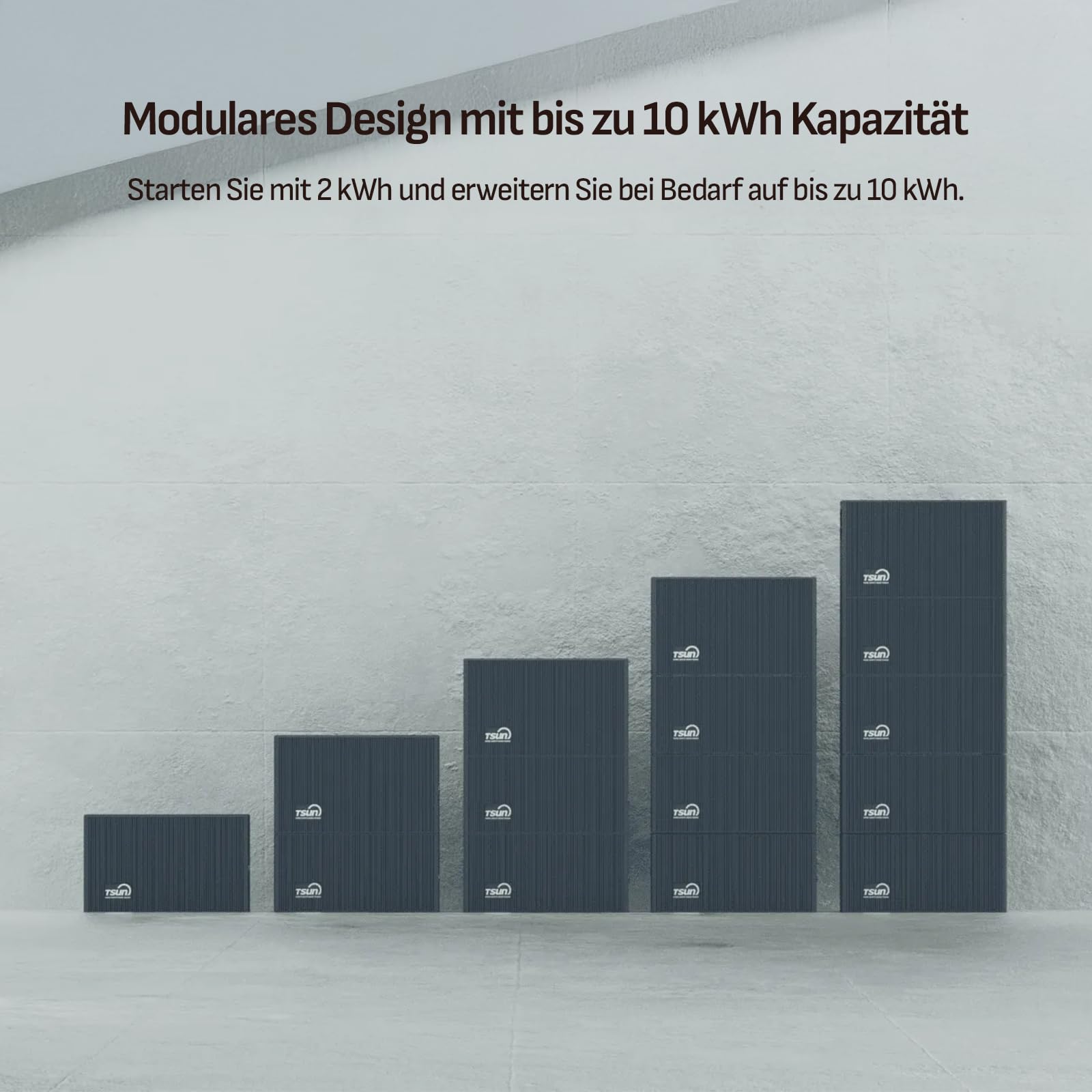 TSUN SOLARCAN TSOL-DCU2000Lite 2 kWh DC Solarspeicher LiFePO4, IP65, 2400 W PV Eingang, DC-gekuppelte Batterie für Balkon, Dach & Haus, Solarakku
