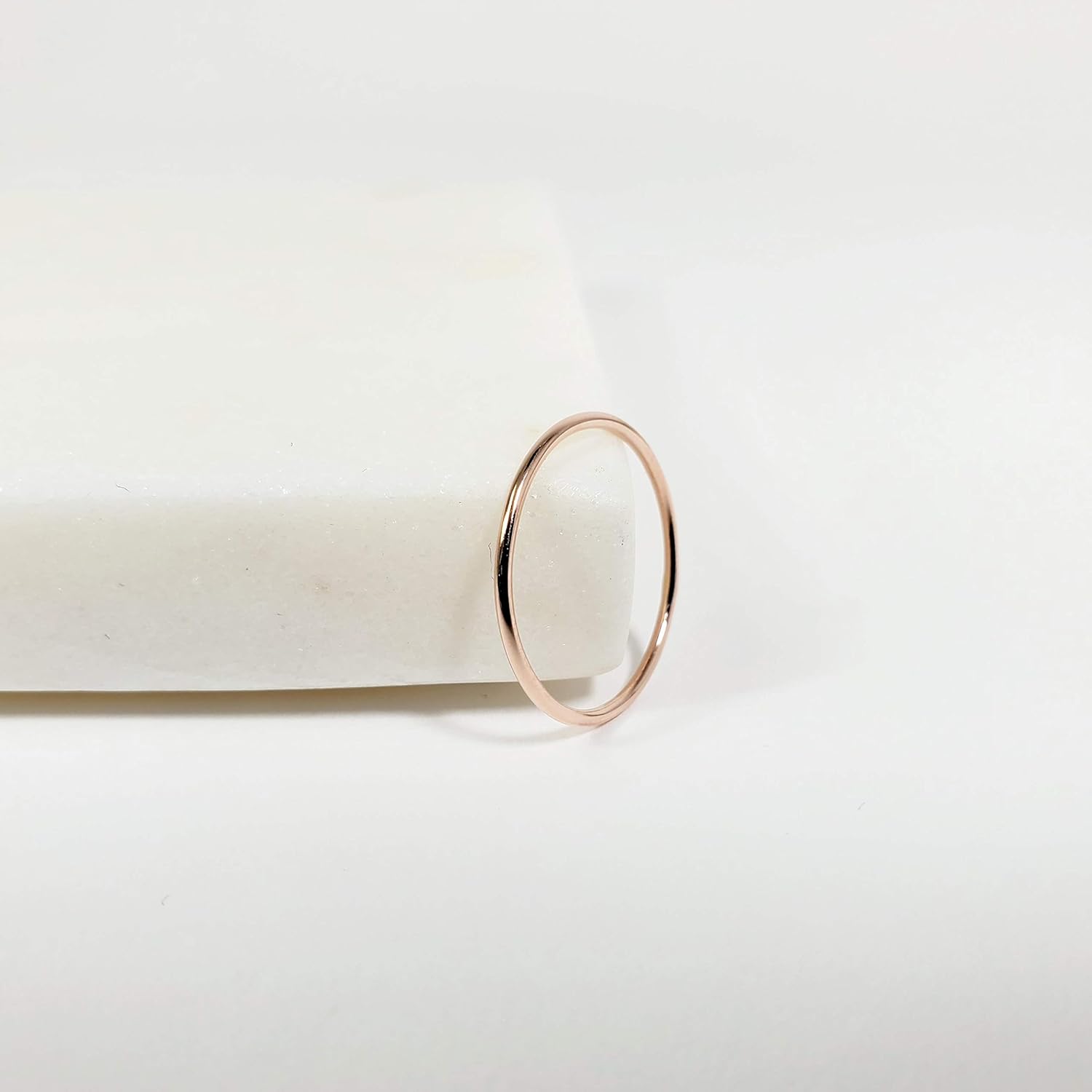 18k Solid Gold Thin Stacking Ring