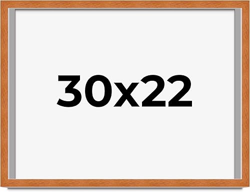 Miniatura 322 de Marco marrón de 18 x 24 pulgadas, marco de madera maciza de nuez de miel, ancho de moldeo de 0.875 pulgadas, profundidad de rabo de 0.875 pulgadas