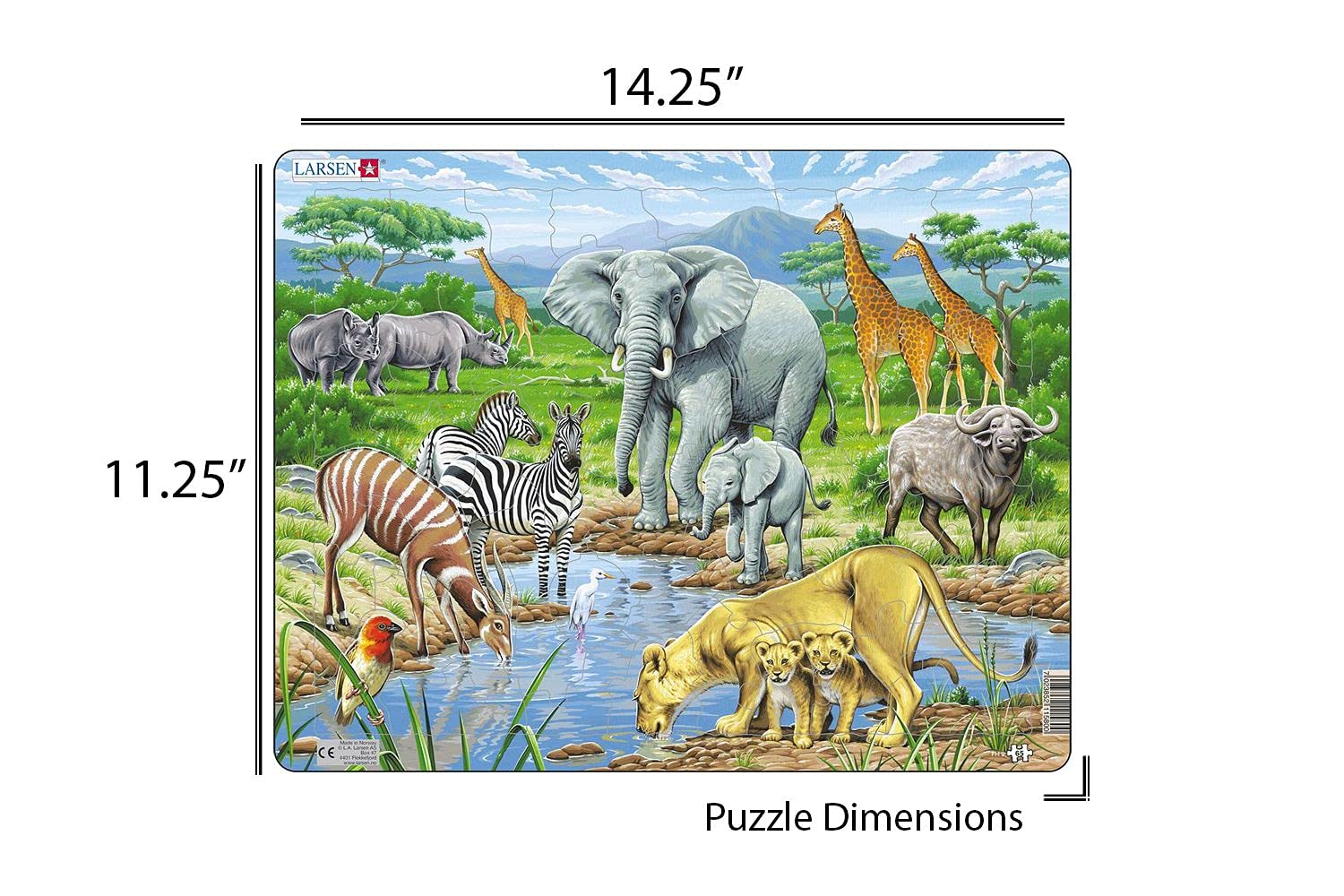Amazon.com: Larsen Puzzles African Savannah 65 Piece Children's