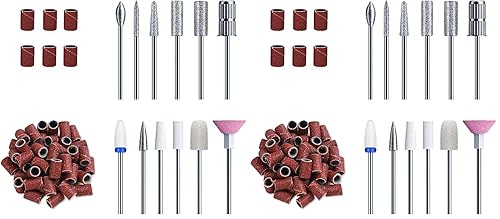 Miniatura 7 de Juego de 12 brocas de uñas para manicura y pedicura, cutícula de diamante de 3/32 pulgadas, lima de uñas eléctrica y kit de brocas de gel acrílico