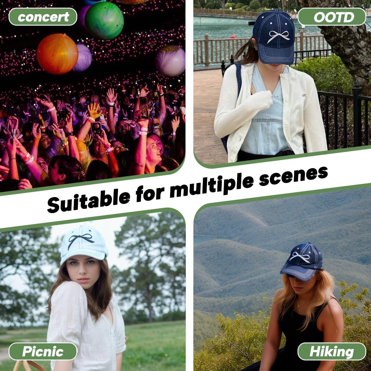 Bow Hat Y2k Baseball Cap Trucker Hats Women Coquette Aesthetic Preppy Sun Hat Cute Baseball Caps for Women - Image 6