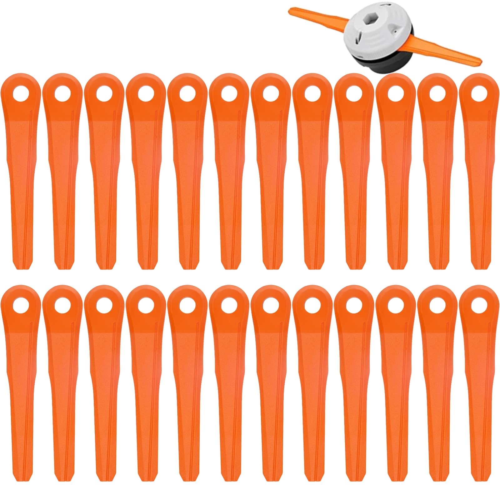 24 coltelli in plastica per Stihl Polycut 6-2, 6-3, 7-3, 28-2, 48-2, 40020071000, lama di ricambio per tagliaerba