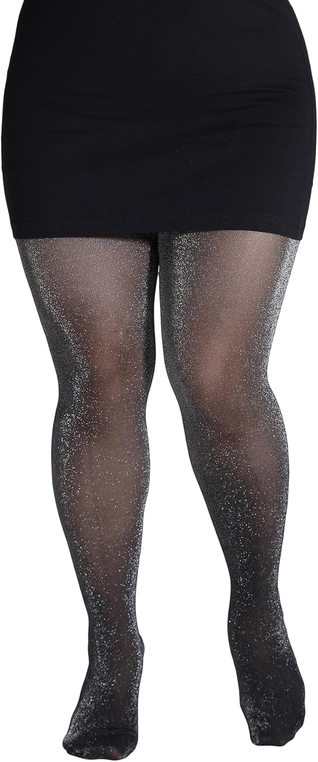 WDIRARA Women's Plus Size Fisnnet Stocking Patterned Tights High Waist Mesh Pantyhose