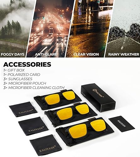 Miniatura 7 de KALIYADI Gafas de sol polarizadas para hombres y mujeres, gafas de sol para hombre con protección UV para conducir, pescar y jugar golf