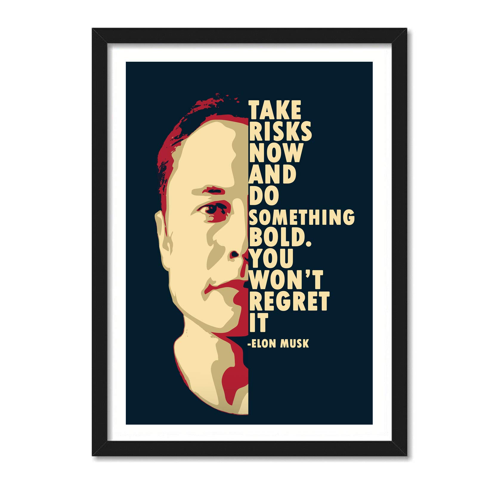Good Hope - Elon Musk Motivational Quote Poster Framed for Room & Office decor home bedroom living room wall art inspirational entrepreneur success wall hanging Decor.