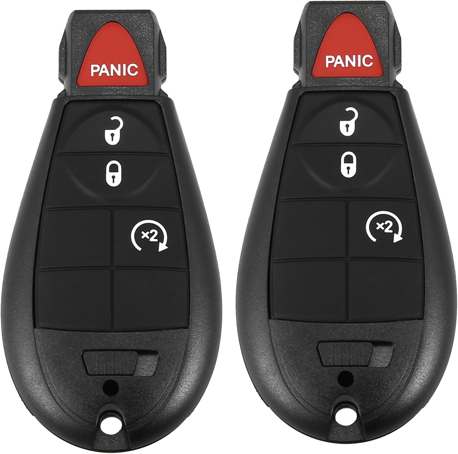 X AUTOHAUX 2pcs GQ4-53T 433Mhz Replacement Keyless Entry Remote Car Key Fob for Jeep Cherokee 2014-2023 4 Buttons with Door Key NO.68105083AG/68508732AA