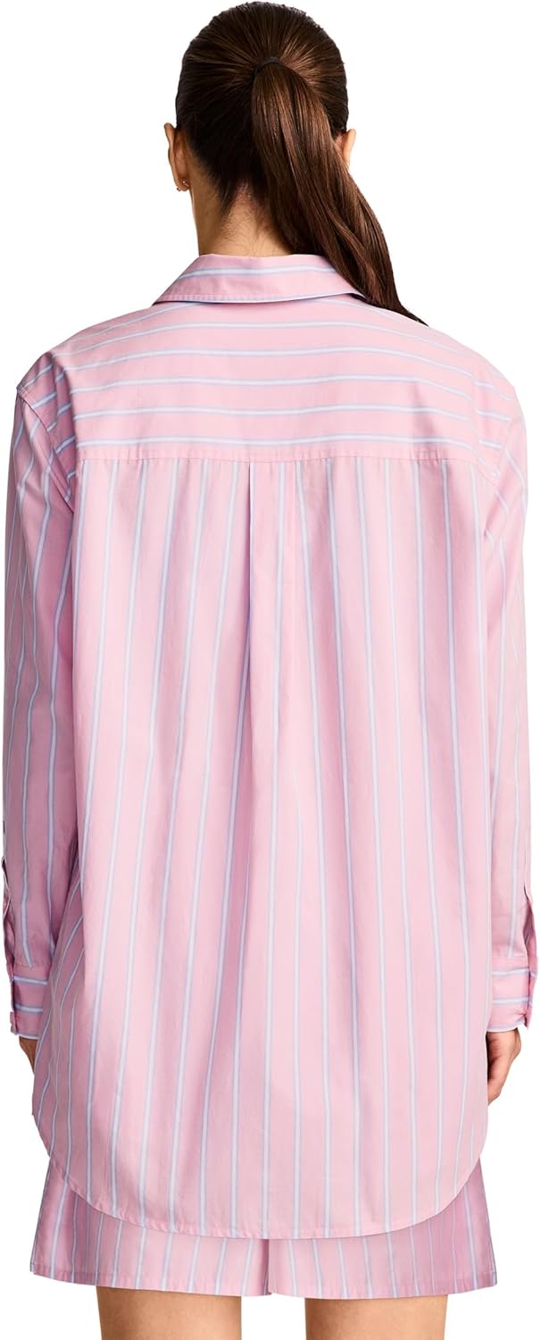 Jockey Women's Sleepwear Cotton Poplin Long Sleeve Button Up