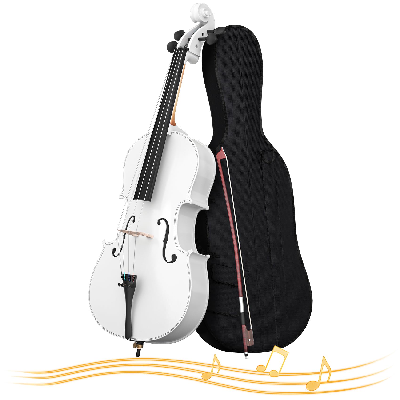 Doredo Cello 4/4 Kit, Acoustic Cello for Adults,Students,Beginners