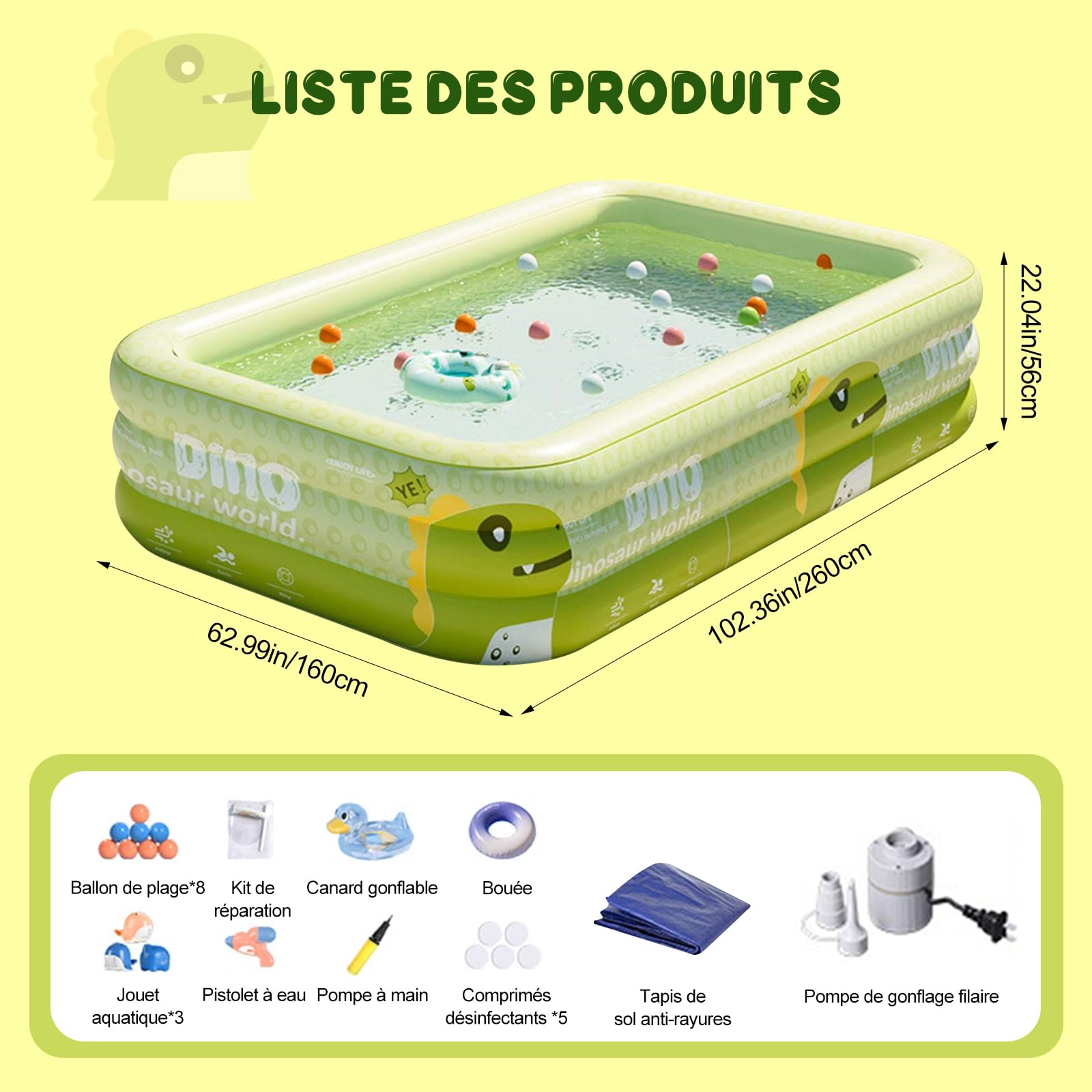Ergocar Piscine Extérieure Piscine Gonflable pour Enfants Et Adultes Overground Piscine Divertissement Divertissement Piscine Jardin ExtérieurPour Les Enfants Et Les Adultes