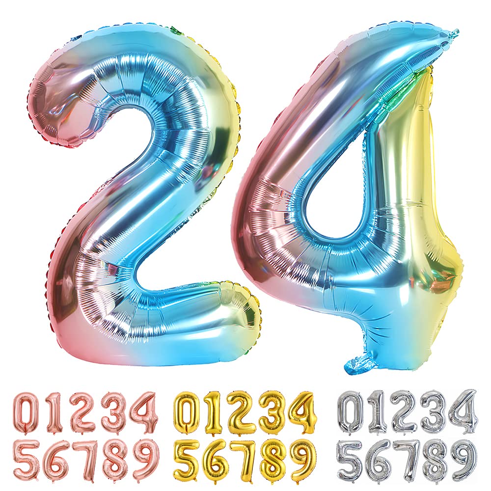 Foil Globo Número 5 Azul 40" (101cm), Inflable Helio o aire, Gigante Numeros 0-9, 10-19, 20-29, 30-100, Grande Globos Decoración para La Boda Aniversario y Cumpleaños Fiestas — view 23