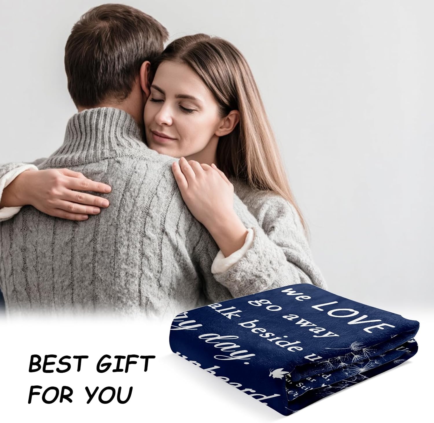 Ships Next Day, Memorial Sympathy Gifts for Loss of Mom Dad Grandma Grandpa - Printed in USA, Hugs from Heaven Flannel Blanket, in Memory of Gifts, Condolence Bereavement Remembrance Gifts, 80''x60''