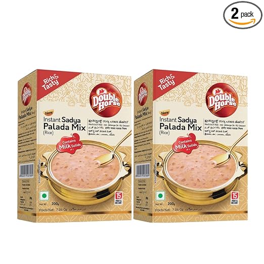 Double Horse Kerala Instant Sadya Palada Mix | Contains milk Solids | Rich & Tasty |15 Minutes Instant| Rice Kheer mix | 200g (Pack of 2)