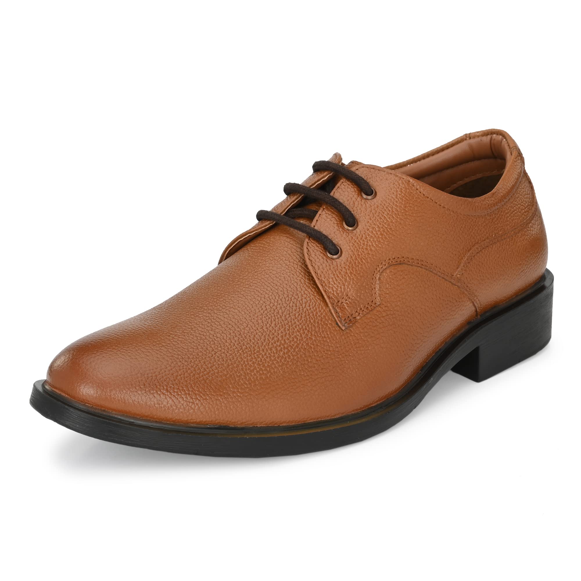 auserio Men's Full Grain Leather Derby Lace Up Formal Shoes | Anti Skid Sole & Waxed Laces | Antimicrobial & Heat-Insulating | Memory Foam Padded Insole | Shoes for Office & Parties (SSE 103.104.105)-picture-34