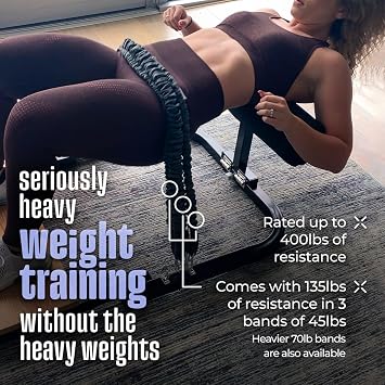 BootySprout Hip Push Machine For High Strength Buttock Training - Gym Workout At Home - Supplied with 45, 90 and 61.2kg Resistance