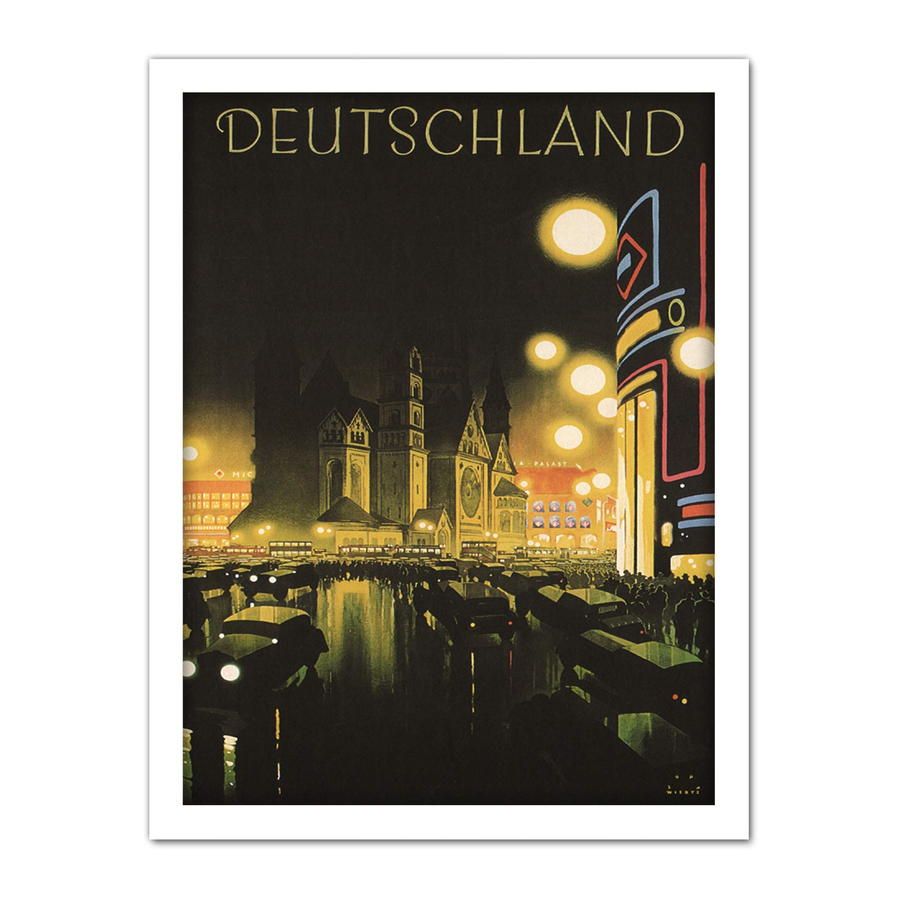 Wee Blue Coo Berlin Germany Deutschland Travel Artwork Framed Wall Art Print 18X24 Inch