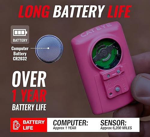 Vista 6 de CATEYE Computadora Inalámbrica para Bicicleta Padrone – Ciclocomputadora con Pantalla de Gran Tamaño, Velocímetro y Odómetro Inalámbricos, Montaje