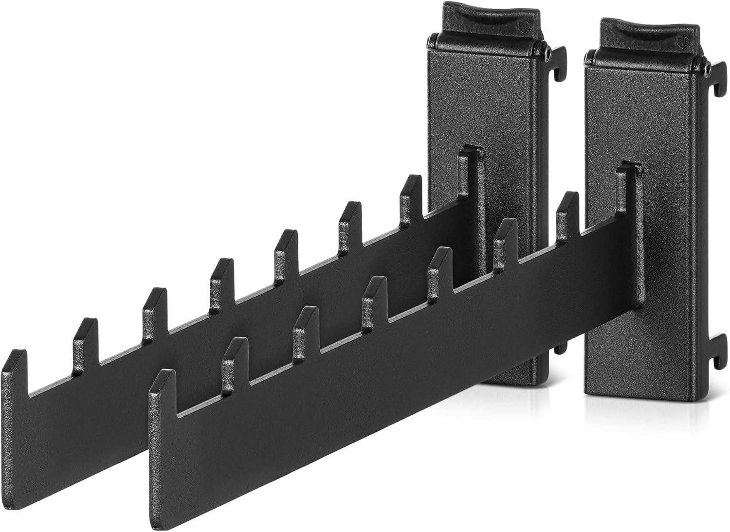 Savior Equipment Wall Rack System Attachment Clothing Holder Hanger Rack Mount, Straight Arm, Heavy-Duty Steel Tactical Modular Firearms Gun Wall Gear Accessories Organizer