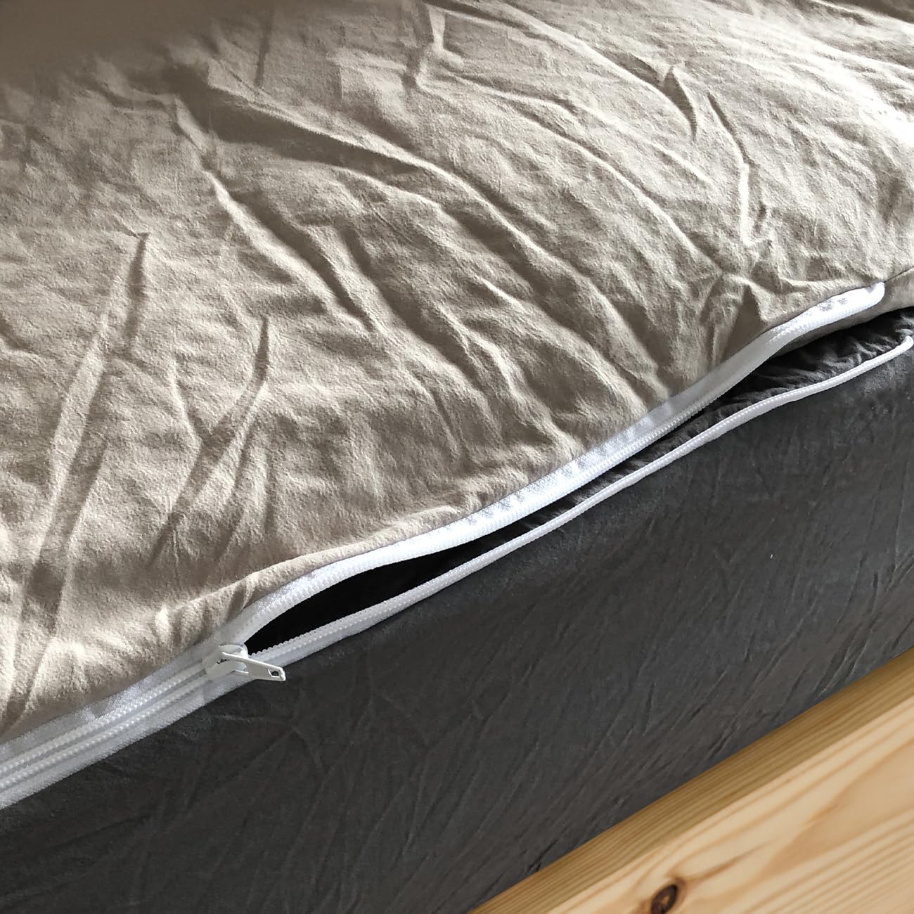 Parure De Lit Enfant Caradou 4 Pièces Avec Couette - 90x190 Cm Taupe-Gris Anthracite Microfibre