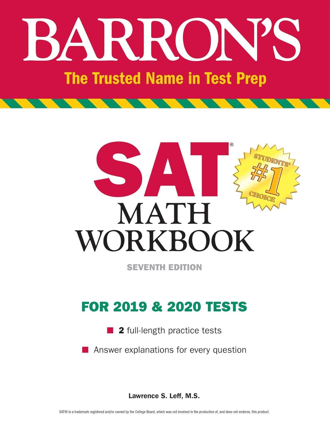 Amazon.com: SAT Math Workbook (Barron's SAT Prep): 9781438011769: Leff ...