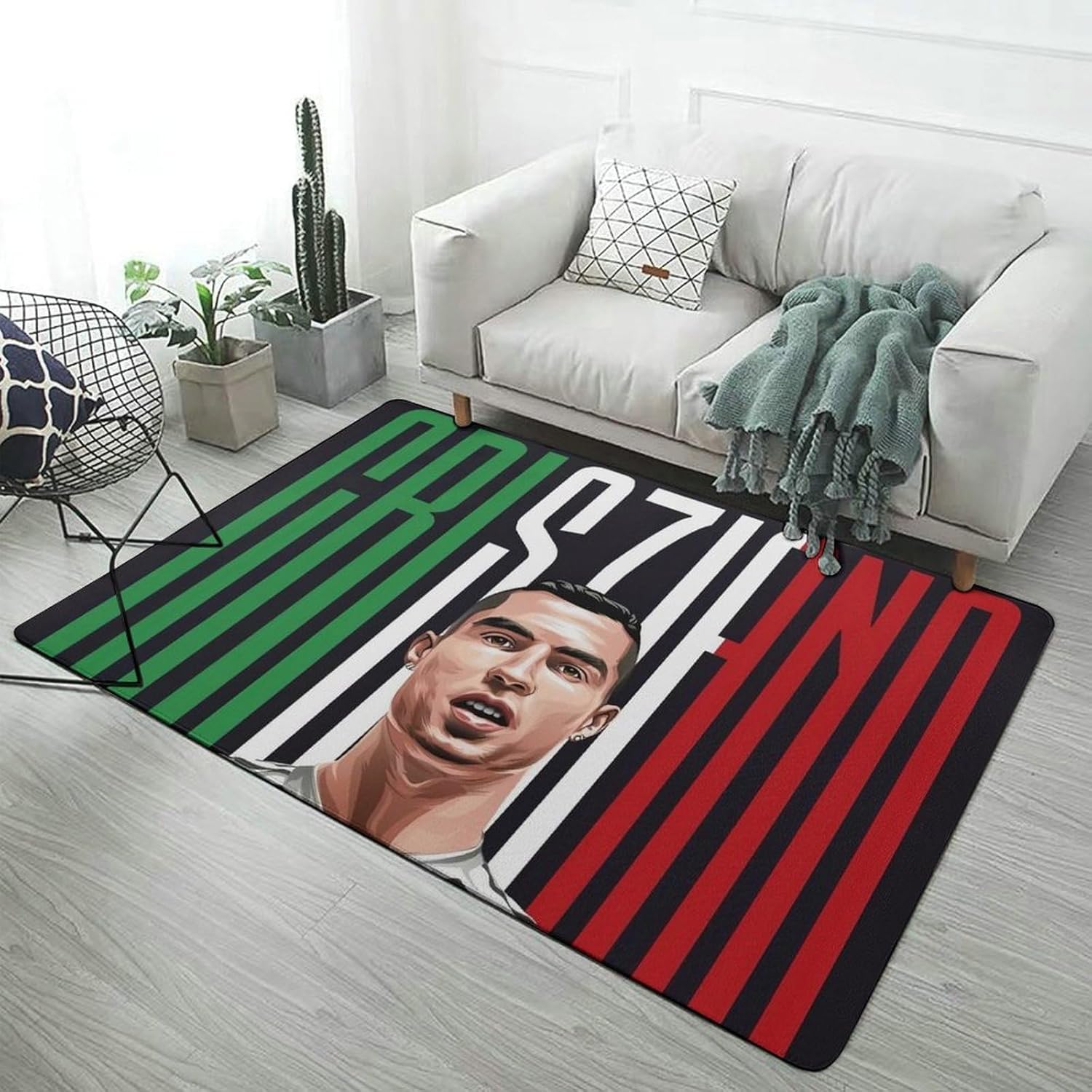カーペット クリスティアーノ・ロナウド グッズ ラグマット ラグ 絨毯 大判 じゅうたん 洗える ふわふわ フロアマット リビングマ