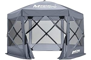 MASTERCANOPY Octagon Screen Tent, Portable Screen House Room, Pop up Gazebo Outdoor...