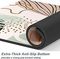 Vista 4 de Rnivvi Tapete de comida para perros, 12" x 19" bohemio absorbente para tazones de perros y gatos para comida y agua, linda alfombra antideslizante