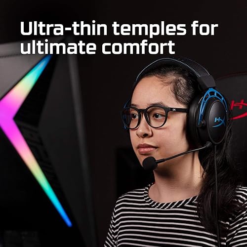 Miniatura 5 de HyperX Spectre Stealth - Gafas para juegos, gafas de bloqueo de luz azul, protección UV, marco de acetato, varillas de acero inoxidable, lentes