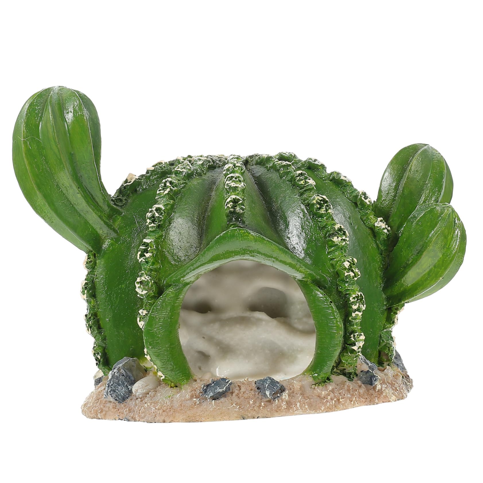 Toddmomy Abri Réaliste Résine pour Reptiles Décoration De Terrarium Cactus Cachette pour Tortues Et Lézards Objet De Décor Naturel pour Aquarium