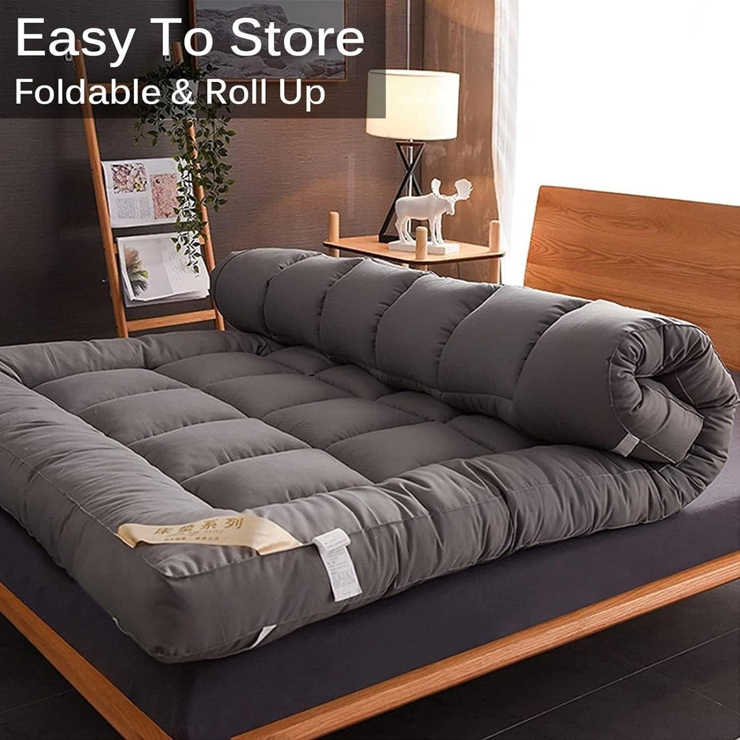 Verdickte Boden-Futon-Matratze, Japanische Tatami-Matratze, Faltbares Schlafkissen, Studentenwohnheim-Matratze, Tragbare Camping-Matratze, Einzel-Doppelmatratze (Color : B, Size : 180x200cm)