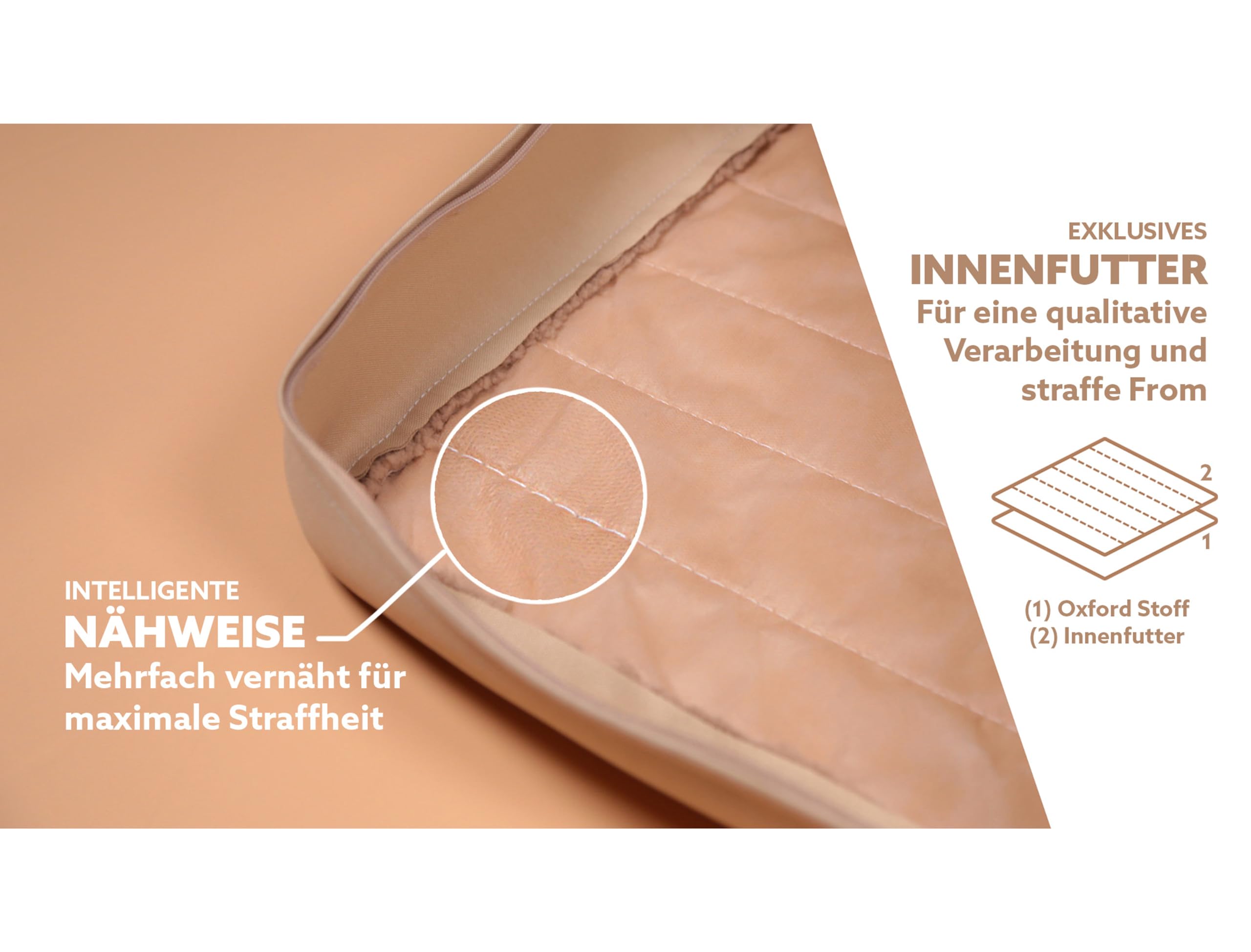 Hundebett L 100x65x9cm für mittelgrosse Hunde – Orthopädisch, Waschbar, Hundematratze Hundekissen flauschig, Anthrazit ergonomisch
