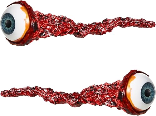 Hanaive 2 piezas de Halloween arrancados globo ocular accesorio de película hecho a mano de calidad realista ojos rasgados recuerdos de fiesta para