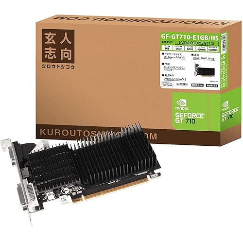 2位：玄人志向 NVIDIA GeForce GT 710 搭載 グラフィックボード 1GB GF-GT710-E1GB/HS（画像は『Amazon.co.jp』から引用）