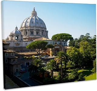 3dRose, St. Peters Basilica, Vatican City, Rome, Italy., Museum Grade Canvas Wrap 10x8