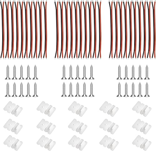 Lamomo Clips de montaje de luces de neón LED, accesorios de conexión de cuerda de luz de 0.236 x 0.472 in, no para tipo RGB