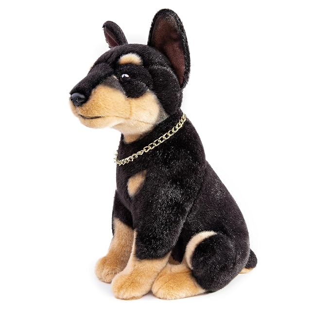 Foto 6 de 8 de lilizzhoumax Dóberman Perro Peluche 20cm/8” Lindas muñecas de Relleno de roedores
