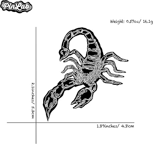 Miniatura 3 de PinLab Pin de solapa esmaltado estilo escorpión único - Da rienda suelta a tu rebelde interior, Zinc, Esmalte