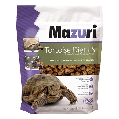 Mazuri Low Starch Tortoise Diet, for African Spurred/Sulcata, Desert, Egyptian,