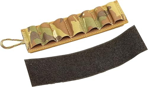 Miniatura 2 de Esstac 7 tarjetas de transporte redondas de escopeta para calibre 12 con respaldo de gancho y bucle