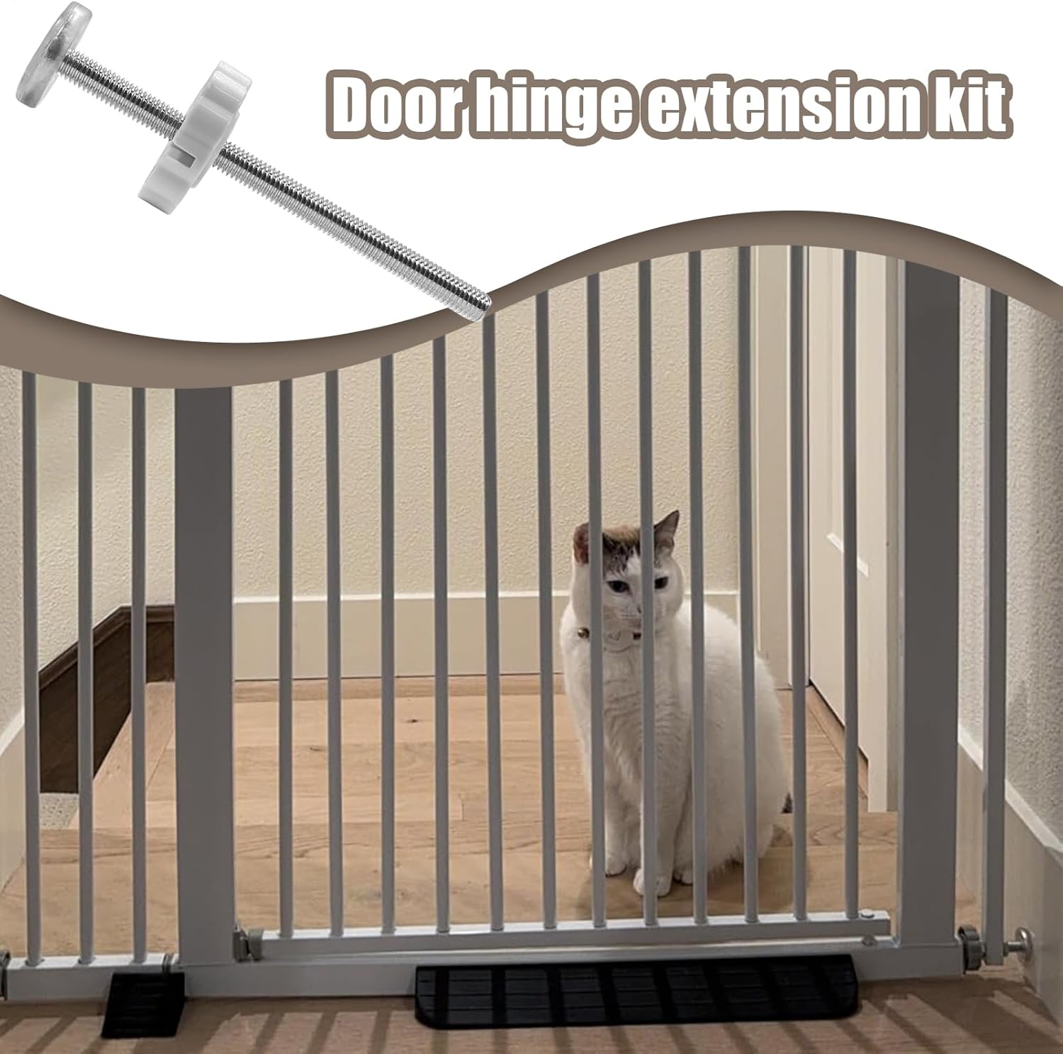 Genérico Safety Railing Studs – Extension of Safety Barrier for Small Children, 6 Pieces Extends for Pet Gate Indoor Outdoor Stair Gate