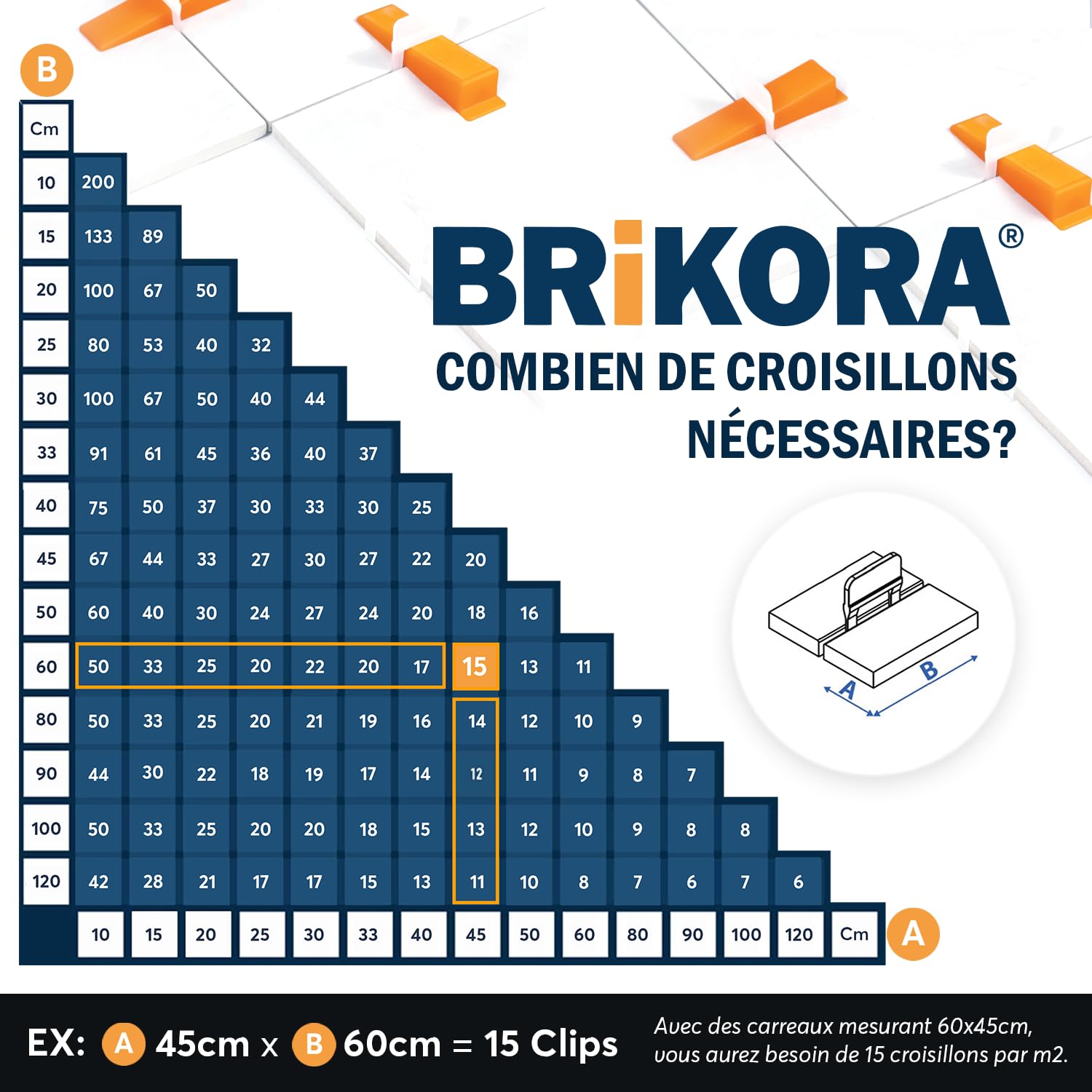 500 Croisillon Autonivelant 1.5 mm pour carrelage qualité premium - Croisillons kit joint carrelage - Cale carrelage autonivelante Outil niveau pose salle de bain sol Correcteur nivellement