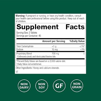 Standard Process Inc. Cholacol - Gallbladder Support Supplement - Fat Digestion Supplement for Digestive Health & Bile Support - Gluten-Free, Non-Dairy & Non-Soy - 90 Tablets