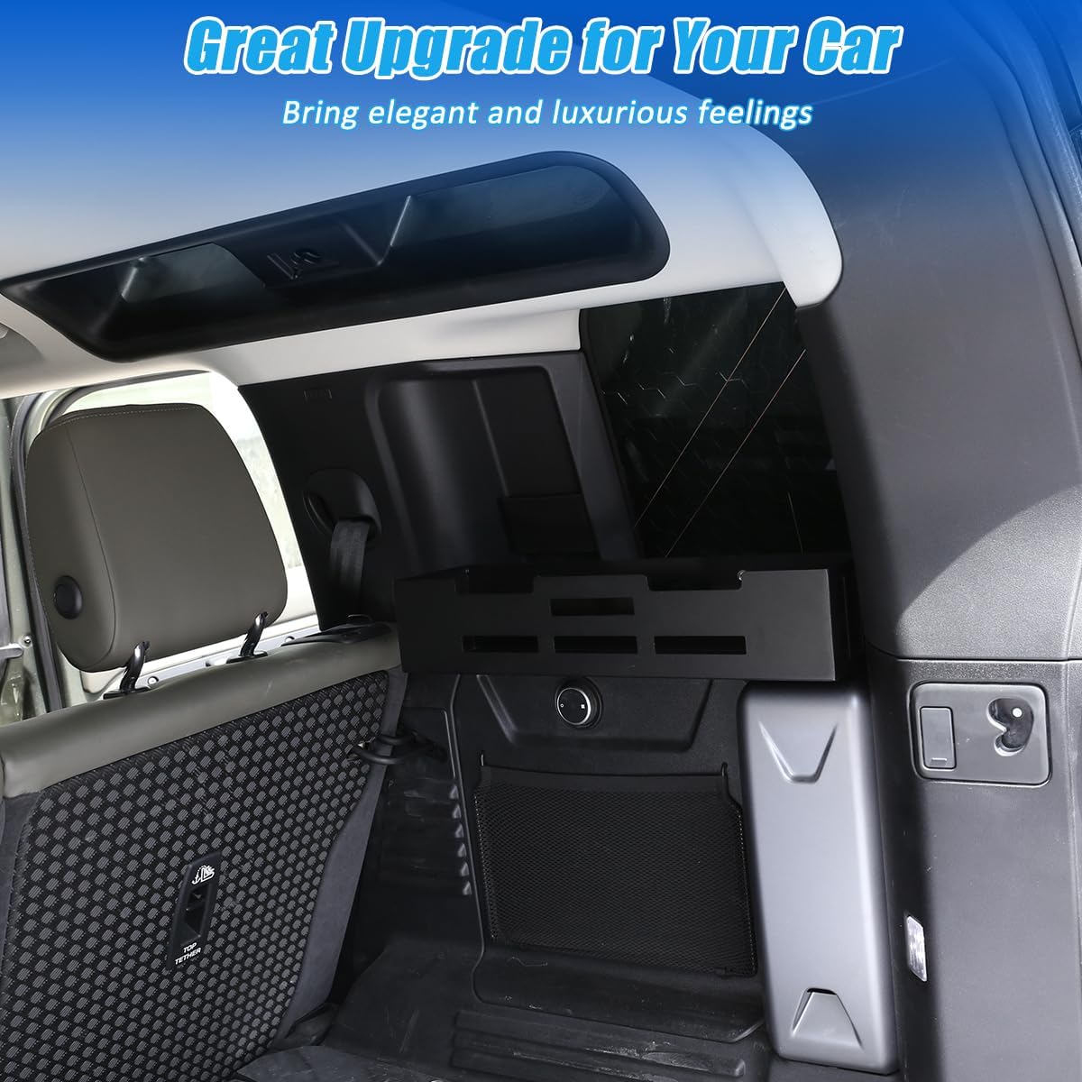 Aluminum Alloy Car Trunk Storage Basket Organizer For Land Rover Defender 110 2020-2025 Trunk Side Rack, Trunk Molle Panel Organizers Shelves Add Trunk Space Accessories (Right)