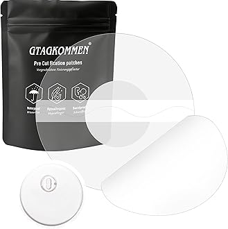 55 Pack Freestyle Libre 3 Sensor Covers, Waterproof & Transparent Adhesive Patches for Libre 3 Sensor Covers, No Glue on The Center and Strong Stick Will to 14 Days Protect Your Sensor -GTAGKOMMEN