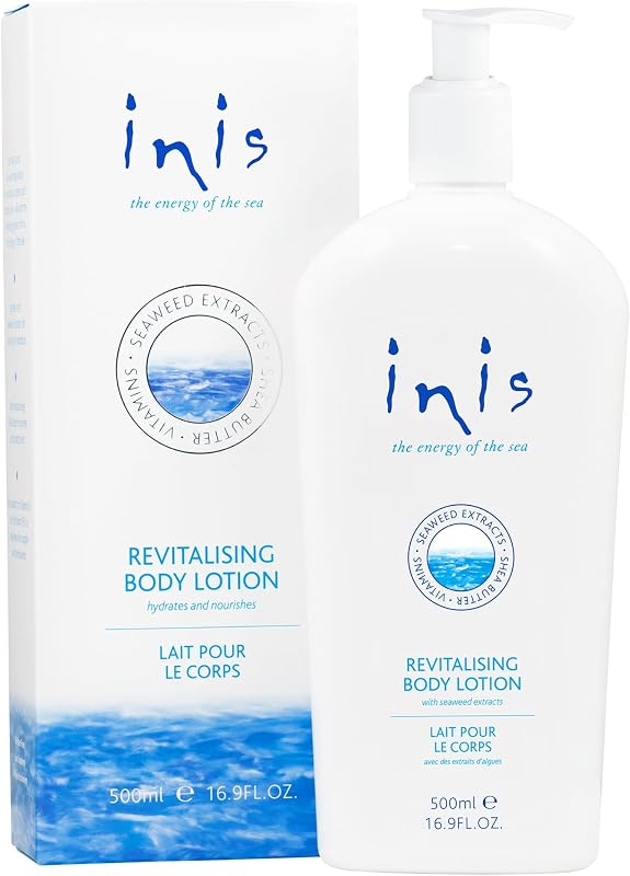 Inis the Energy of the Sea - Revitalizing Body Lotion, 16.9 fl oz | Daily Body Moisturizer in a Large Pump bottle, with Seaweed, Shea Butter and Vitamin E, Clean Ocean Fresh Scent