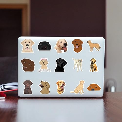 Miniatura 6 de 60 calcomanías de vinilo impermeable estético lindo dibujos animados animales perros calcomanías calcomanías para laptop, botellas de agua,