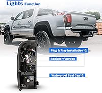 Vista 12 de WOLFSTORM LED Tail Light Fit for 2016-2023 Toyota Tacoma, 2016-2013 Toyota Tacoma Tail Light Replacement Assembly,1 Pair(Clear Lens)